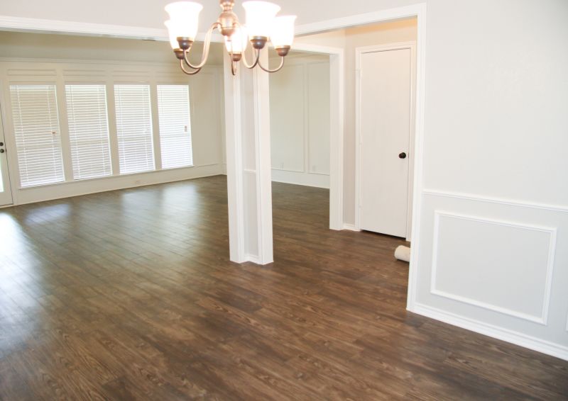 Room with Installed Hardwood Floors