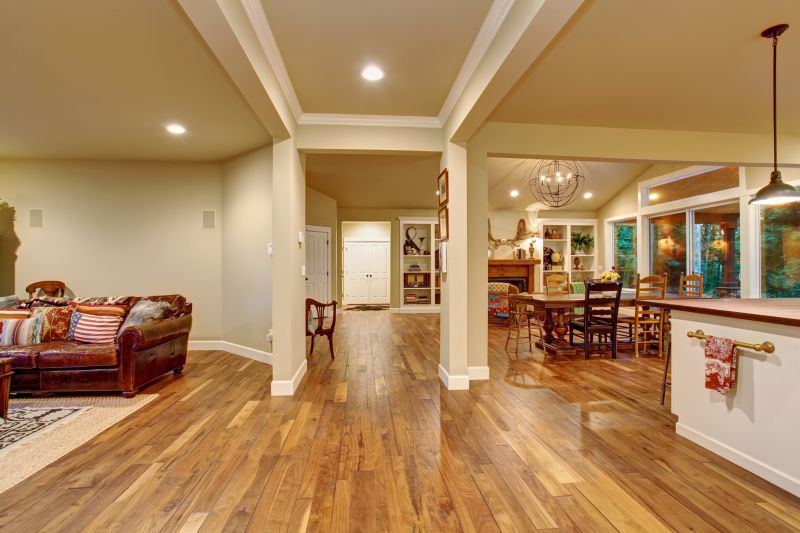 Hardwood Floor Installation in Living Room